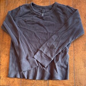 SKIMS Dark Gray Thermal Knit Top